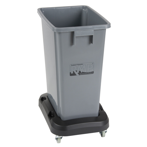 Recycling & Waste Receptacle Dolly, Polypropylene, Black, Fits: 17-1/4" x 12-1/2" Stor-it Systems