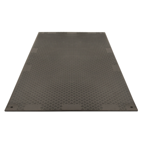 Medium-Duty Ground Protection, 4' x 8', Fiberglass/Polypropylene, Textured, Black Stor-it Systems