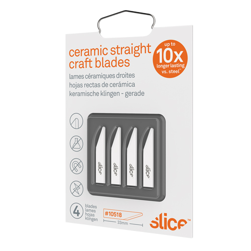 Slice Rounded-Tip Ceramic Straight Edge Knife Blades, Single Style Stor-it Systems