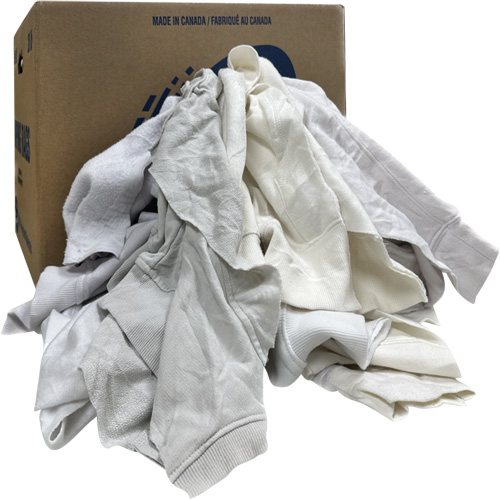 Chiffons de nettoyage, Molleton, Blanc, 20 lb Stor-it Systems