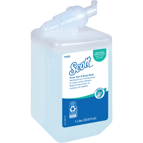 Savon moussant pour le corps et les cheveux Scott Pro, 1000 ml, Fraîcheur, Bouteille Stor-it Systems