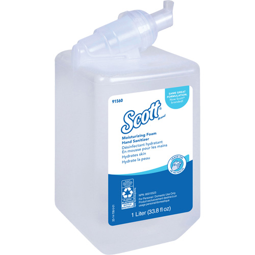 D&eacute;sinfectant moussant et hydratant pour les mains Pro de Scott, 1000 ml, Cartouche de recharge, 62% alcool Stor-it Systems