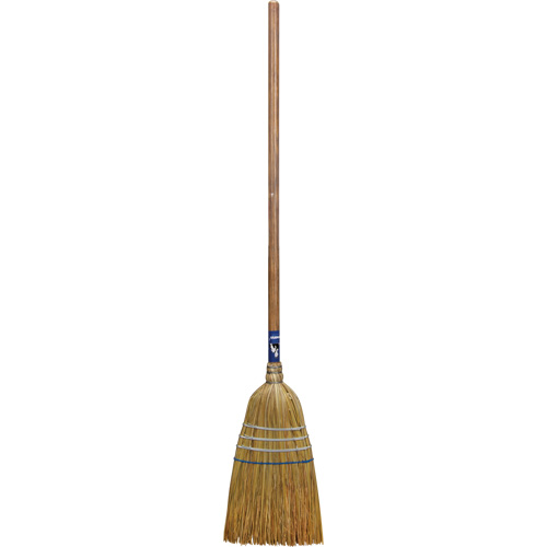 Industrial Corn Broom, 3-String, Wood Handle Stor-it Systems