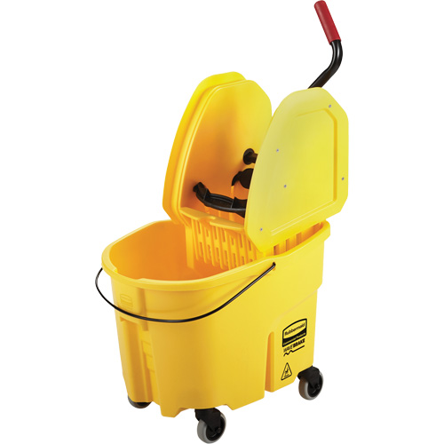 Ensemble de seau pour vadrouille et essoreuse WaveBrake, Pression vers le bas, 8,75 gal. US (35 pintes), Jaune Stor-it Systems