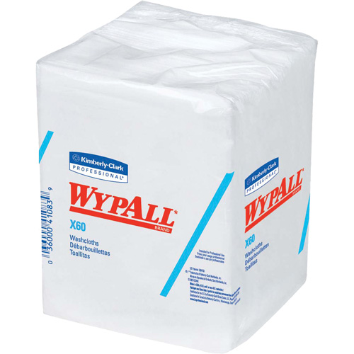 X60 Hygienic Washcloths, All-Purpose, 12-1/2" L x 10" W Stor-it Systems