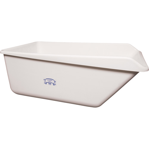 Angled Dump Tub, Plastic, White Stor-it Systems