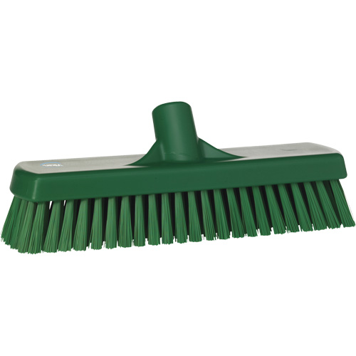 Deck & Wall Scrub Brush, Stiff Bristles, 12", Polyester, Green Stor-it Systems