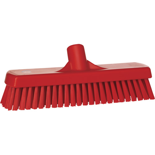 Deck & Wall Scrub Brush, Stiff Bristles, 12", Polyester, Red Stor-it Systems
