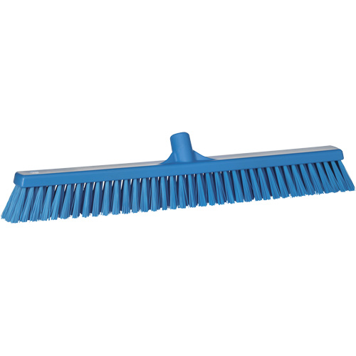 Combo Bristle Push Broom, Coarse/Fine Bristles, 24", Polyester, Blue Stor-it Systems
