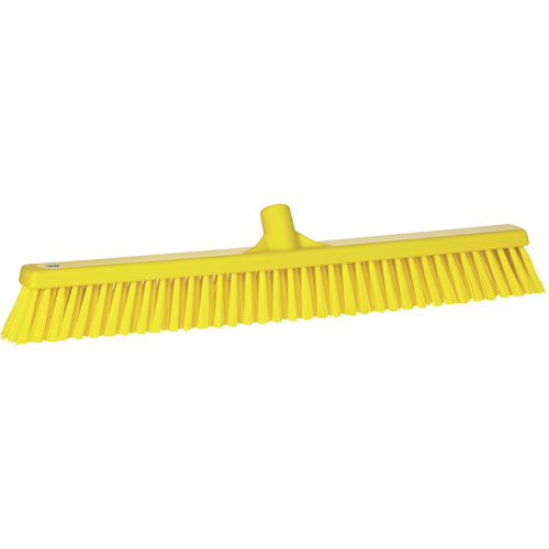 Balai-brosse &agrave; soies combin&eacute;es, Crins Cors&eacute;/Fin, 24", Polyester, Jaune Stor-it Systems