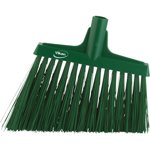 Angle Broom Head, X-Coarse Bristles, 12", Polyester, Green Stor-it Systems