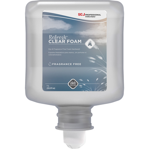 Savon transparent pour les mains Refresh, Mousse, 1 L, Sans parfum Stor-it Systems