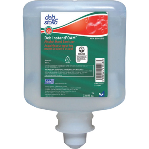 InstantFoam&reg; Hand Sanitizer, 1000 ml, Refill, 70% Alcohol Stor-it Systems