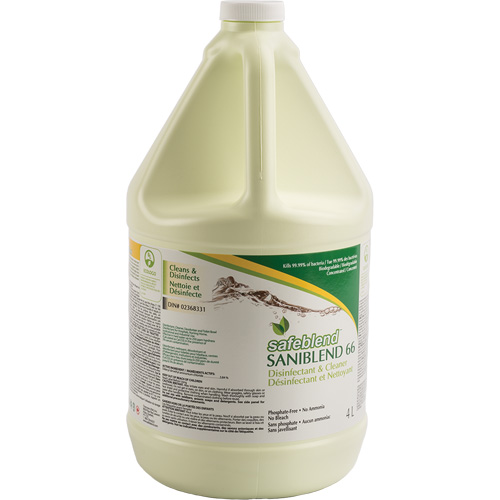 Nettoyant d&eacute;sinfectant concentr&eacute; SaniBlend 66, 4 L, Cruche Stor-it Systems