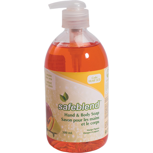 Savon pour les mains & le corps, 500 ml, Mangue papaye, Bouteille Stor-it Systems