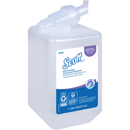 Scott&reg; Control Super Moisturizing Foam Hand Sanitizer, 1000 ml, Cartridge Refill, 70% Alcohol Stor-it Systems