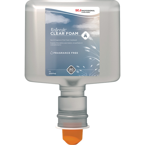 Savon transparent pour les mains Refresh, Mousse, 1,2 L, Sans parfum Stor-it Systems