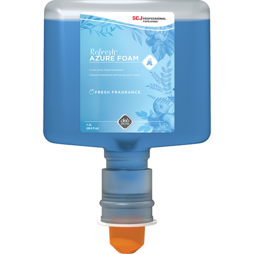 Savon &agrave; mains Refresh Azure, Mousse, 1,2 L, Parfum&eacute; Stor-it Systems