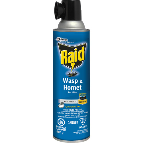 Raid&reg; Wasp & Hornet Bug Killer, 400 g, Solvent Base Stor-it Systems