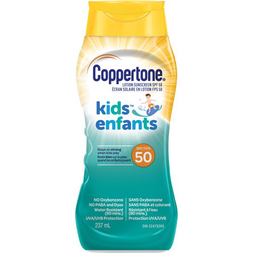 &eacute;cran solaire r&eacute;sistant &agrave; l'eau Kids, FPS 50, Lotion Stor-it Systems