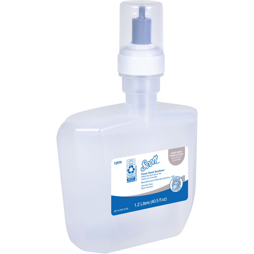 Scott&reg; Essential Alcohol Free Foam Hand Sanitizer, 1200 ml, Cartridge Refill, 0% Alcohol Stor-it Systems