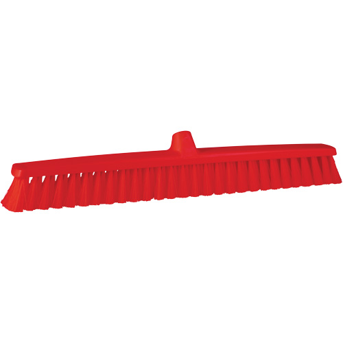ColorCore Push Broom, Fine Bristles, 24", Polypropylene, Red Stor-it Systems