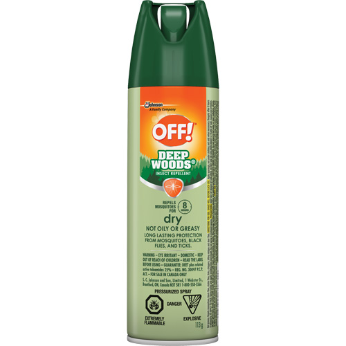 OFF! Deep Woods&reg; Insect Repellent, 25% DEET, Aerosol, 113 g Stor-it Systems