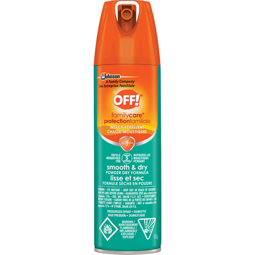OFF! FamilyCare&reg; Smooth & Dry Insect Repellent, 15% DEET, Aerosol, 113 g Stor-it Systems