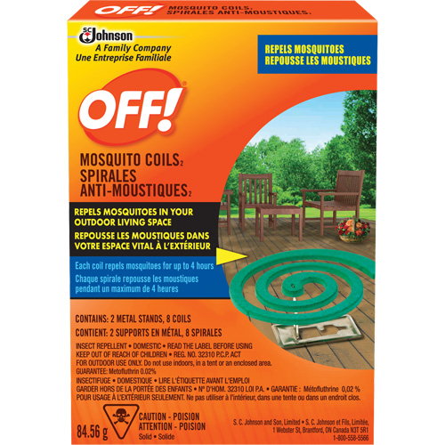 OFF! Mosquito Repellent Coils, DEET Free, Coil, 84.56 g Stor-it Systems