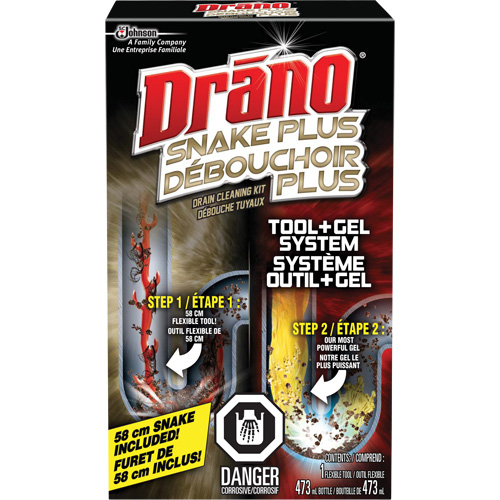 Drano&reg; Gel & Snake Tool Drain Cleaner Kit Stor-it Systems