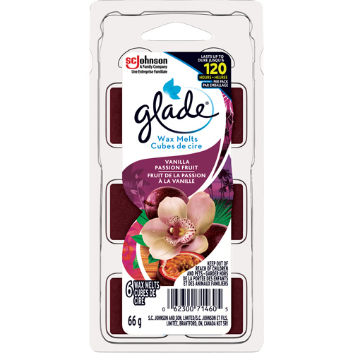 Cubes de cire parfum&eacute;e Glade, Fruit de la passion &agrave; la vanille Stor-it Systems