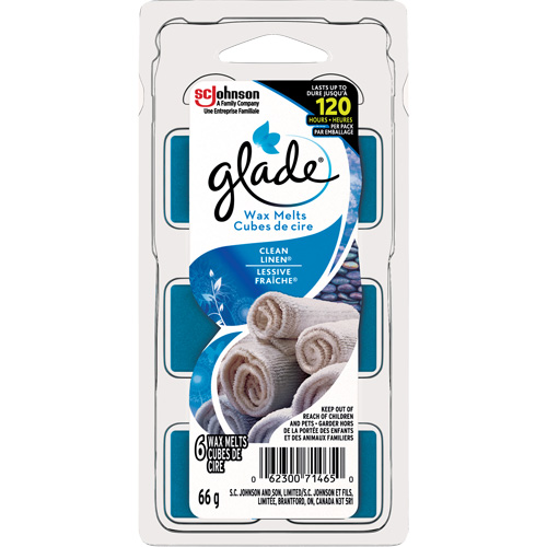 Cubes de cire parfum&eacute;e Glade, Lessive fraîche  Stor-it Systems