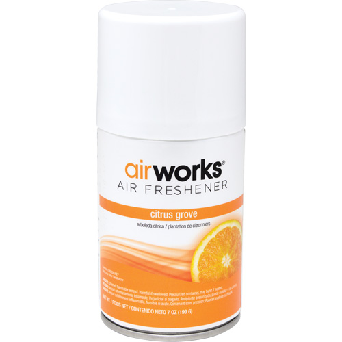 AirWorks&reg; Metered Air Fresheners, Citrus Grove, Aerosol Can Stor-it Systems