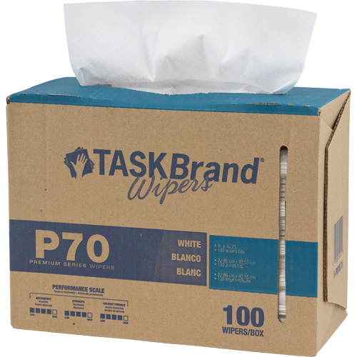 TaskBrand&reg; P70 Premium Series Wipers, Heavy-Duty, 16-3/4" L x 8-1/4" W Stor-it Systems