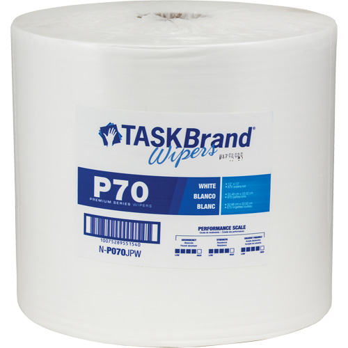 TaskBrand&reg; P70 Premium Series Wipers, Heavy-Duty, 13" L x 12" W Stor-it Systems