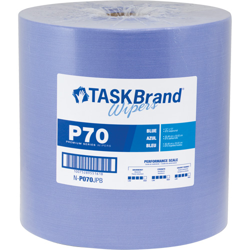 Chiffons de premi&egrave;re qualit&eacute; P70 TaskBrand, Robuste, 13" lo x 12" la Stor-it Systems