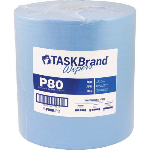 TaskBrand&reg; P80 Premium Series Wipers, Heavy-Duty, 13" L x 12" W Stor-it Systems