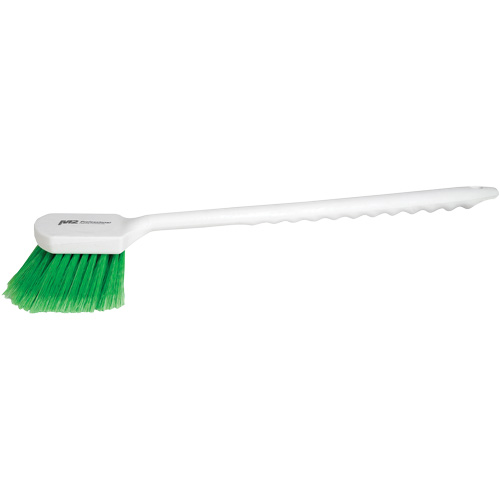 Long Handle Detail Brush, 20" L, PVC Bristles, Green Stor-it Systems