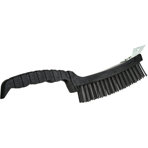 Scratch Brush, Steel, 4 x 17 Wire Rows, 12" Long Stor-it Systems