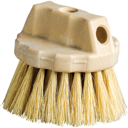 Round Cleaning Brush, 5" L, Tampico Bristles, Beige Stor-it Systems