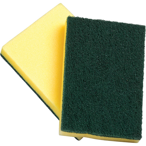 Sponges with Scouring Pad, Scrubbing, 4" W x 6" L Stor-it Systems
