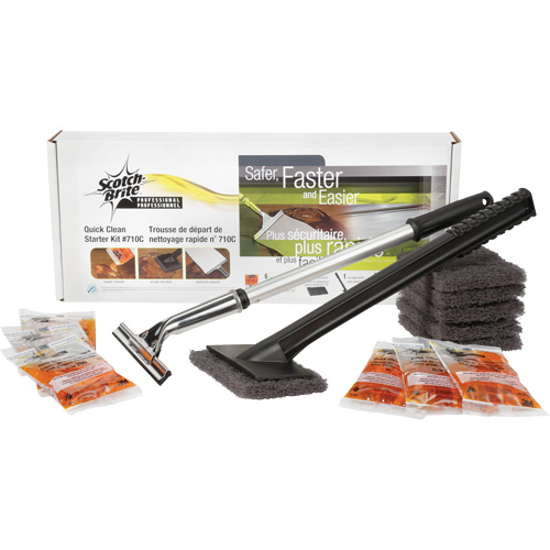 Trousse de d&eacute;marrage du syst&egrave;me de nettoyage rapide de plaque de cuisson Scotch-Brite Stor-it Systems