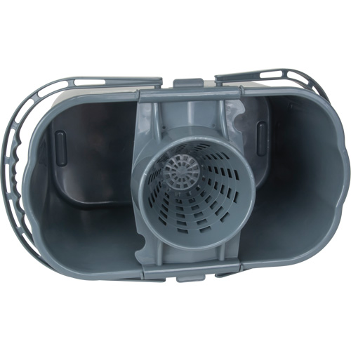 Mop Pail & Wringer, Strainer, 3.75 US Gal.(15 Quart), Grey Stor-it Systems