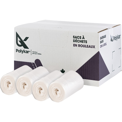 High Density Garbage Bags, Utility, 48" W x 43" L, 16 microns, Frosted, 242 L (55 Gal.) Capacity Stor-it Systems