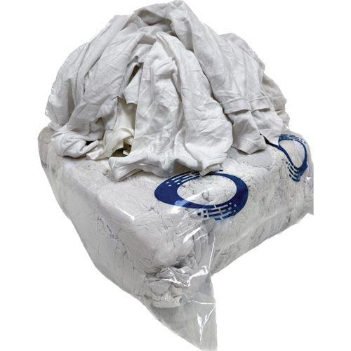 Wiping Rags, Cotton/Fleece, White, 25 lbs. Stor-it Systems