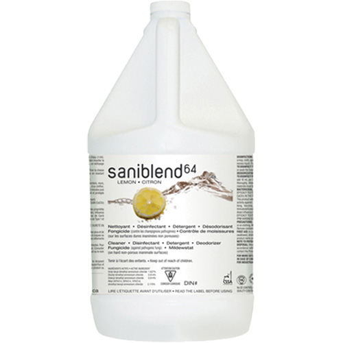 SaniBlend 64 Disinfectant Cleaner, 4 L, Jug Stor-it Systems
