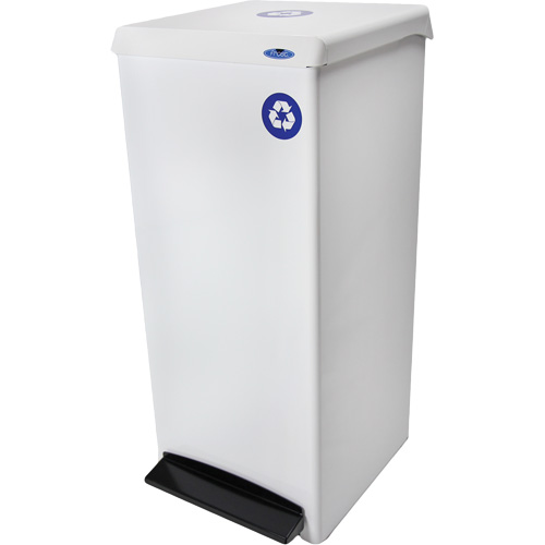 Poubelle &agrave; commande au pied, Acier, 25 gal. US Stor-it Systems