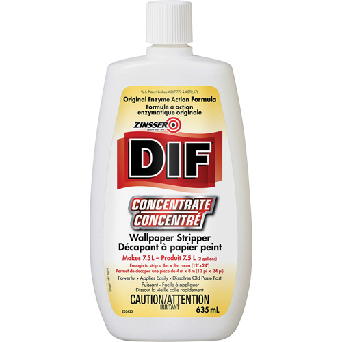 D&eacute;capant &agrave; papier peint en liquide concentr&eacute; Zinsser DIF, 635 ml, Bouteille Stor-it Systems