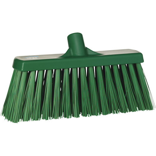 Balai-brosse robuste, Crins Ferme, 13", Polyester, Vert Stor-it Systems