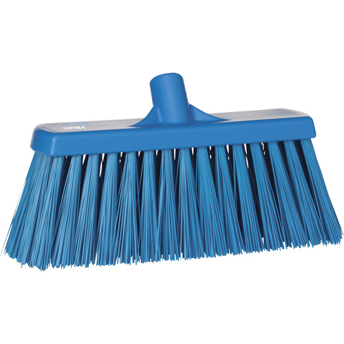 Balai-brosse robuste, Crins Ferme, 13", Polyester, Bleu Stor-it Systems